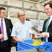 VIP GUEST Flashback to when future Chancellor George Osborne visited Weston during the general election campaign in April 2010. He is seen with Andrew Stephenson, then Conservative candidate for Pendle, and Bob Brownridge, then MD.