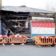 WRECKED The building in Hollingreave Road, Burnley, is cordoned off