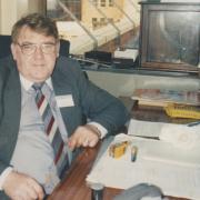 Bob Gordon at his desk in the Lancashire Telegraph office.