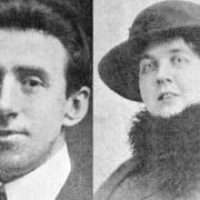 Colne bandmaster Wallace Hartley and Maria Robinson, the fiancee he left behind.