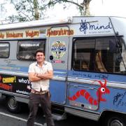 Lou Vincent toured the UK by bus for charity in 2012