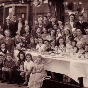 A Coronation street party in Delamere Street, Mill Hill, 1953