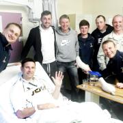Andrew Cook and his team-mates at Furness General Hospital