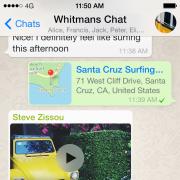 A screen grab of WhatsApp, a messaging service