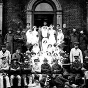The nurses with the soldiers from New Zealand