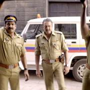 VETERAN: Sanjay Dutt (centre) plays a no-nonsense police inspector on the trail of a new breed of vigilantes in the long-awaited Ungli (Finger).