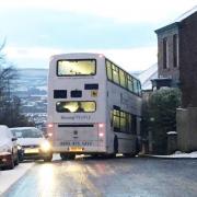 ‘DANGEROUS’: Calls have been made to increase gritting on local roads after a bus carrying pupils of Tauheedul Boys’ School skidded and crashed in Shear Brow, Blackburn, on Wednesday morning