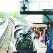 YESTERYEAR: A steam to train pulls into the station
