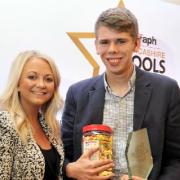 Keeley Watson with Special School Pupil of the Year, Thomas Palmowski