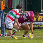 Curtis Strong touches down Rossendale’s first Try