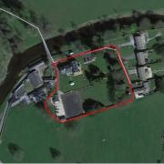 Aerial image showing the location of the site in Thorneyholme Hall, Dunsop Bridge, Clitheroe