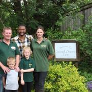 JB Gill with the host family at Gazegill