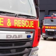 Two fire engines attended an incident at a barn on Height Side Lane