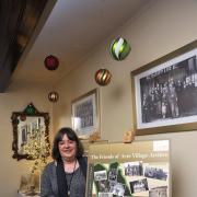 Annie Taylor at A Christmas Celebration Exhibition held at the Dearden Tea Rooms in Haslingden
