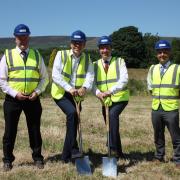 The sod cutting for the building work: (left to right): Pat Farnan, project manager, Harry Fairclough Construction; Ken Whitaker, managing director, Chipping Homes Limited; Martin Budden, chairman, Harry Fairclough Construction; Chris Mellor, project