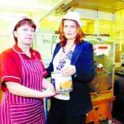 UNDER CONTROL: Head teacher Ruby Hussain and catering manager Yvonne Saunders in the kitchen