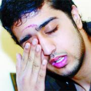 HEARTBROKEN: Umar Shafiq in tears following the death of  his father Mohammed Shafiq,