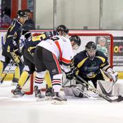 Match action from Blackburn Hawks' game with Nottingham Lions