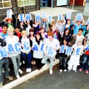 VISION: Pupils at St Mary’s College, Blackburn, celebrate the chance to study for the International Baccalaureate, which should help them in their future studies