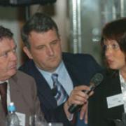 SPEAKING FROM THE HEART: Event compere Dave Guest with Terry and Ann Hannon who lost their son Matthew in a car crash