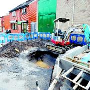 ‘LIKE A FOUNTAIN’: The huge hole which appeared in Lime Street, Blackburn, after a water pipe burst