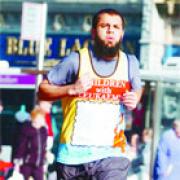 ON THE RUN: Student Zakir Lorgat in training for the London Marathon