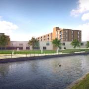 How the Albion Mill development will look from the canal.