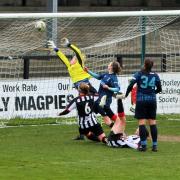 Lisa Toppings’ goal is disallowed for Chorley Ladies against Brighouse