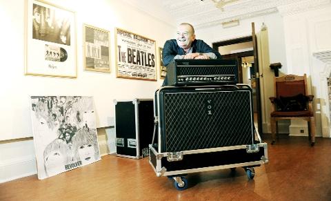 SOUNDS OF THE SIXTIES Bernie Fullalove with the amplifier used by The Beatles