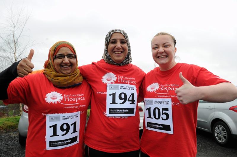 East Lancashire Hospice 10k run sets off from Gaskell Motor Bodies, Great Harwood.