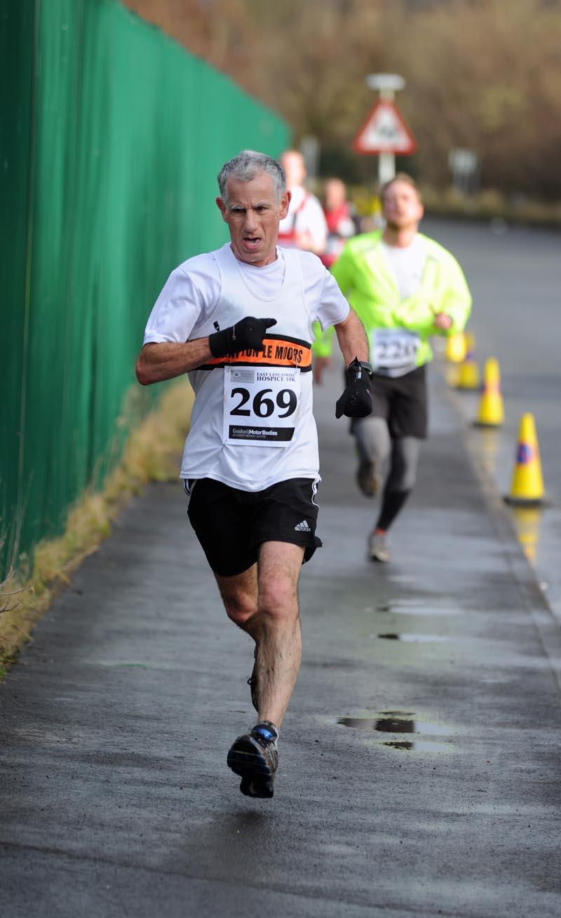 East Lancashire Hospice 10k run sets off from Gaskell Motor Bodies, Great Harwood.