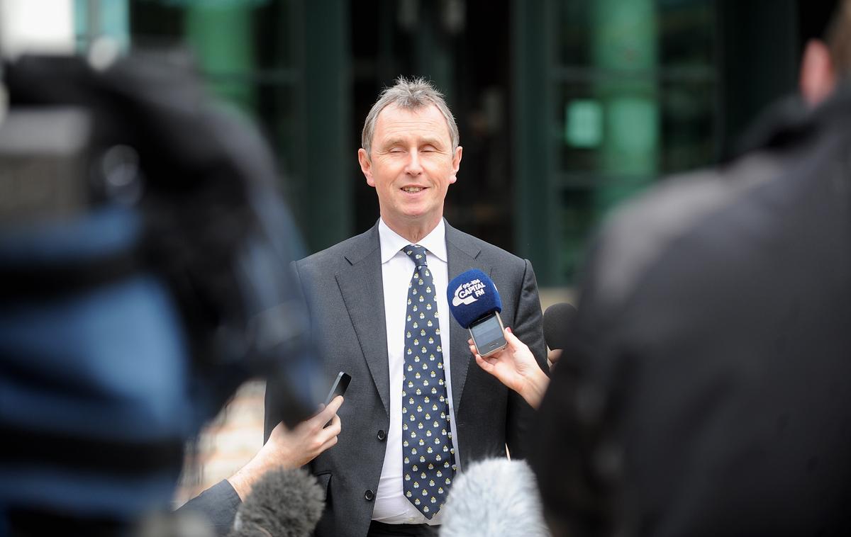 Former Commons deputy speaker Nigel Evans speaks outside Preston Crown Court after he was found not guilty of nine charges after a five week trial.