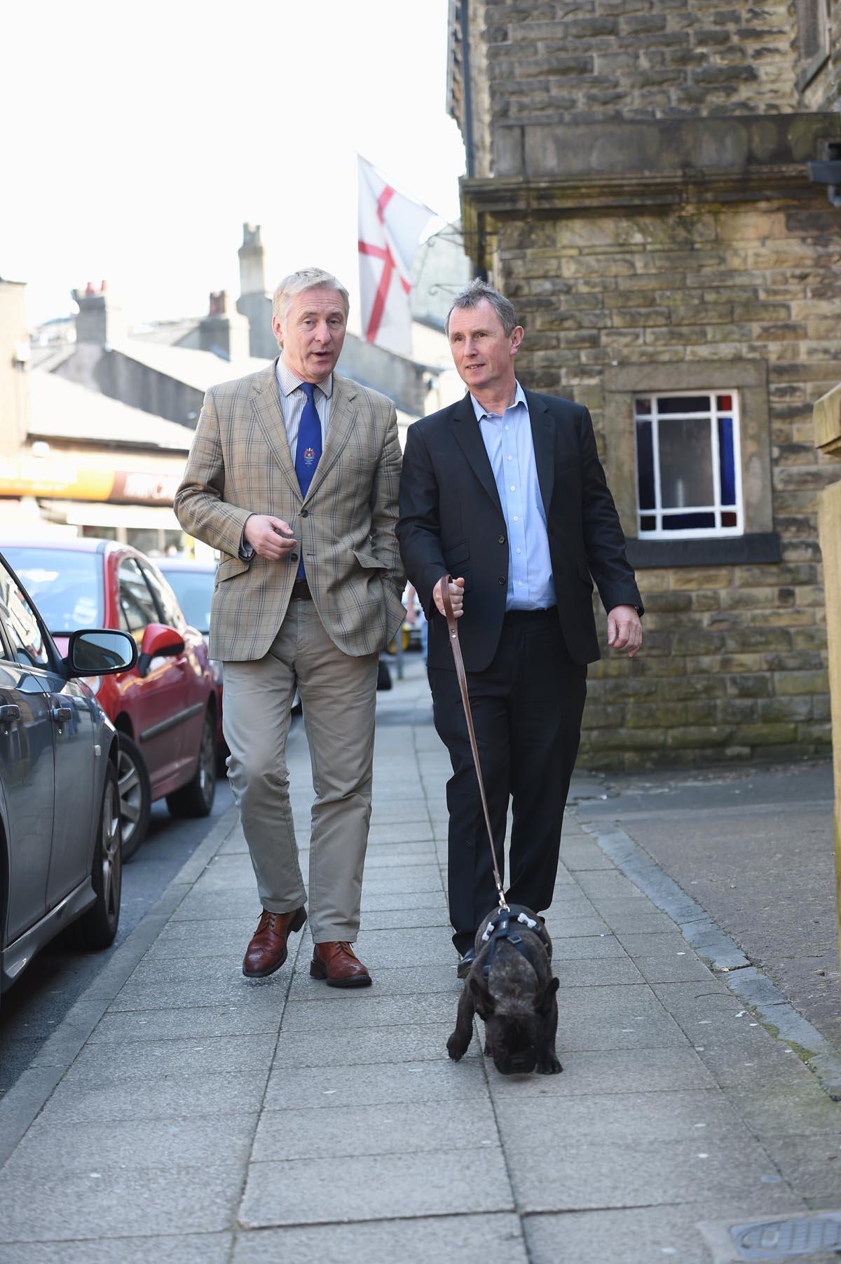 Nigel Evans MP receives a warm welcome from the residents of Ribble Valley