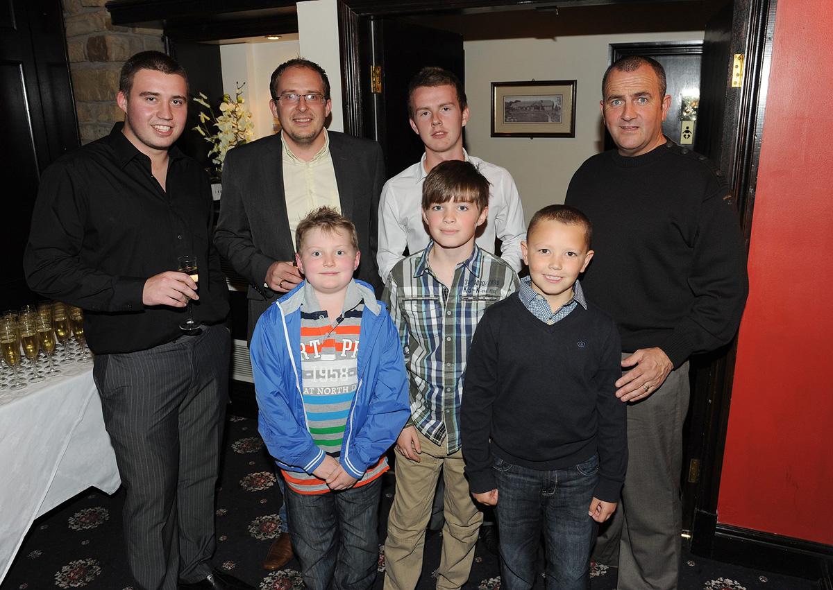 Members of Rishton Under 10's pictured during the drinks reception before the Grassroots Awards 2011.
