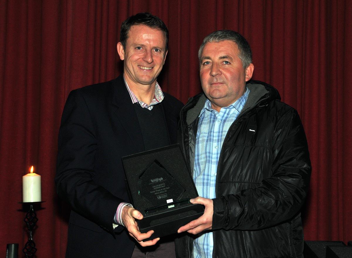 Kevin Gallacher presents the Senior Team of the Year Mill Hill FC 2012