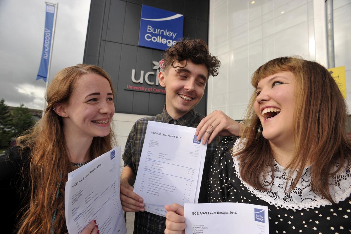 A Level Results Day across East Lancashire