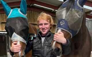 Max with his two horses Tini and Ammo