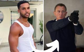 Lucien Laviscount (left) is tipped to replace Daniel Craig as James Bond (right)