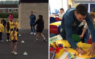 James Anderson at St Mary’s Primary School in Burnley