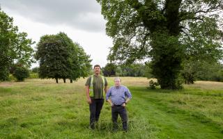 Cllr Ricky Newmark, chairman of Ribble Valley Borough Council’s community services committee (right), with the council’s head gardener, Robert Sagar, on the Edisford site
