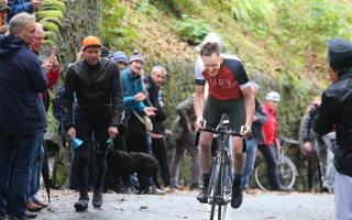 13 October 2019.The Rake, Ramsbottom. The Rake Hill Climb Time Trial organised by East Lancs Road Club up Rawson's Rake in RamsbottomPictures by Phil Taylor Tel 07947390696. Pictures may be used freely without payment, but a byline is always