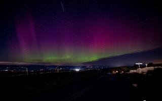 Northern lights from Pendle Hill