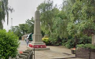 The war memorial in Wellhouse Road, Barnoldswick