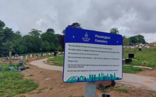 The barriers at Pleasington Cemetery will be closed today