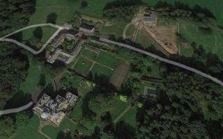 An aerial view of the site, including Read Hall