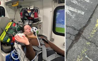 Rebecca Salisbury ended up in hospital after a pothole tumble