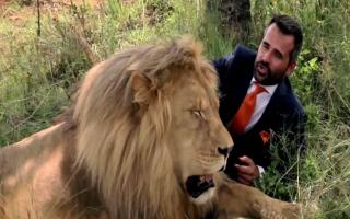 Kevin Richardson plays Football with Lions