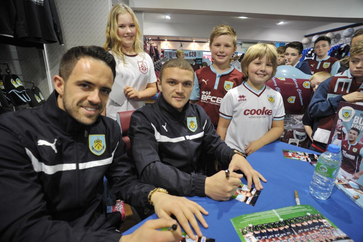 Danny Ings and Kieron Trippier at the Clarets Store