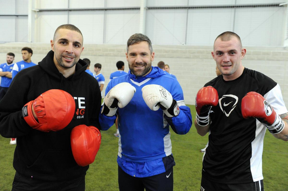 WBC International Silver Super Middleweight champion Luke Blackledge, from Accrington, went along to Blackburn Rovers Senior Training Facility to meet up with manager Gary Bowyers and the first team squad