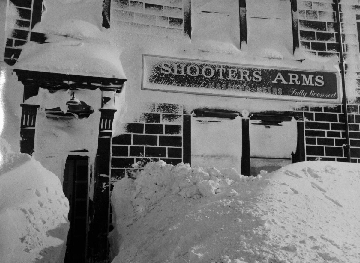ICE?: Shooters Arms, in Nelson, was out of range for many regulars  during the winter of 1963